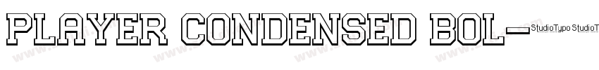 Player Condensed Bol字体转换